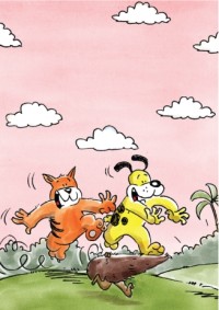 Cat & Dog and the Yam