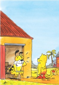 Cat & Dog Cat Is Yellow