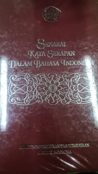 Senarai Kata Serapan dalam Bahasa Indonesia